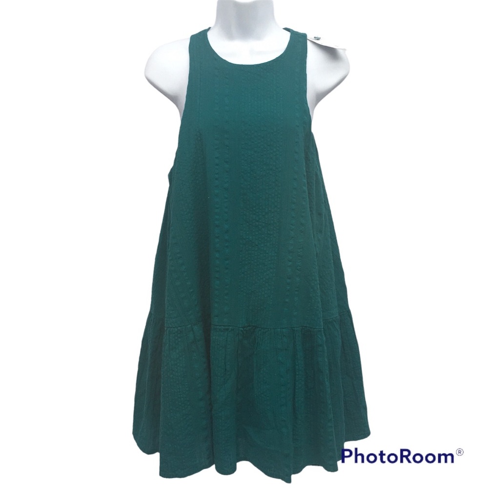 Urban Outfitters Teal Green Ruffled Mini Dress/Tunic NWT Misses size M